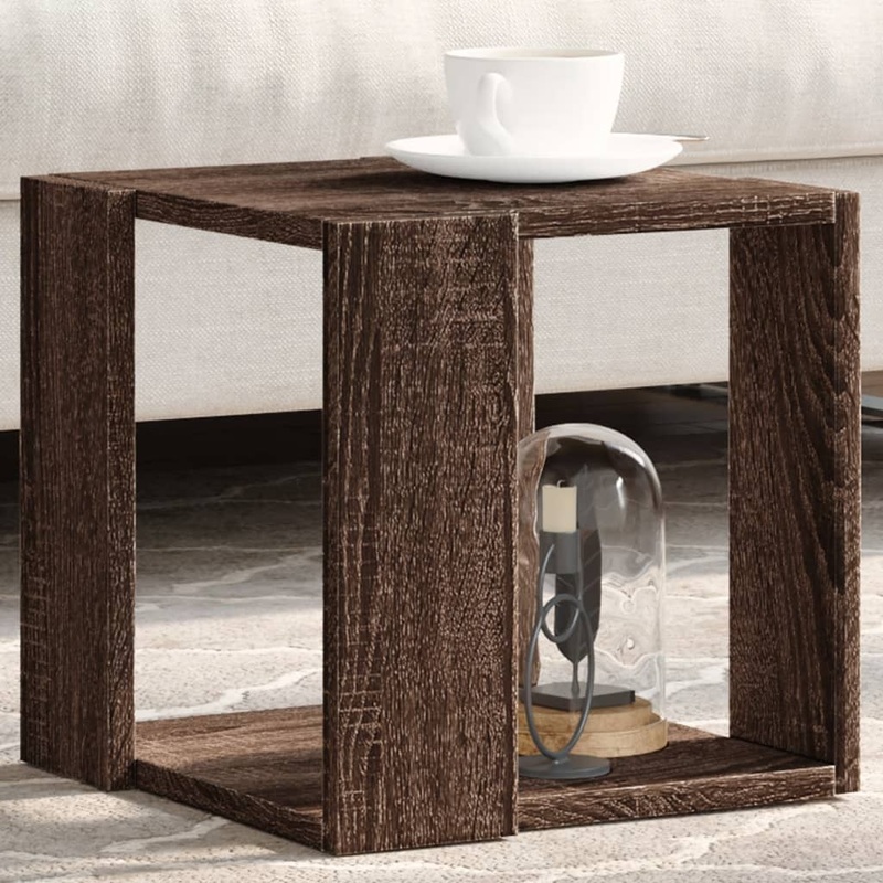 Table basse chne marron 32x32x30 cm bois d'ingnierie